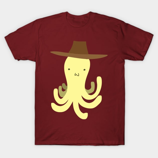 Yellow Octopus - Cowboy Hat T-Shirt by saradaboru